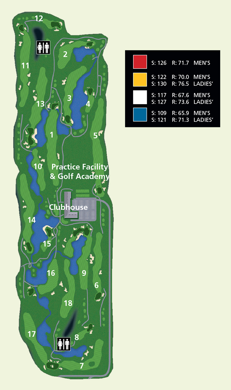 Mayfair Lakes Course Overview Map