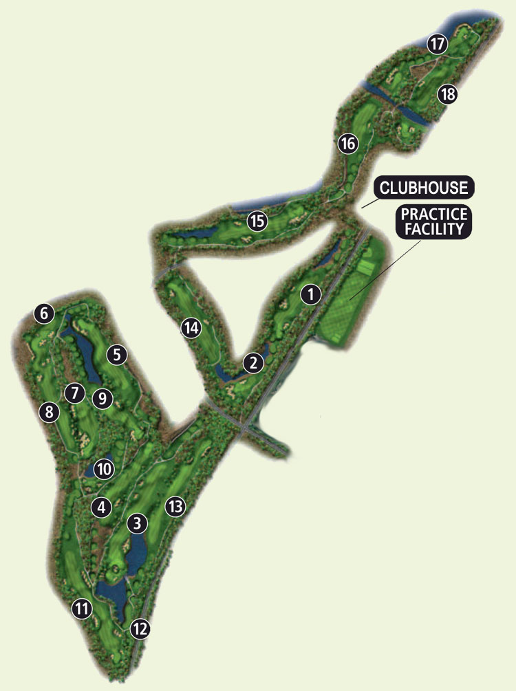 Nicklaus North Course Overview Map